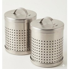 Naque Smartizi 2'li Büyük Boy Metal Çay Süzgeci Seti (7 x 6.5 Cm) - Paslanmaz Çelik Demlik ve Kupa Filtresi (2 Adet)