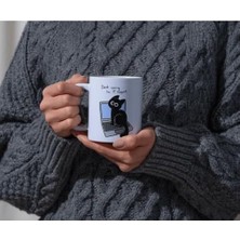 Naque Kedi Baskılı Komik Kupa Bardak It Support Hediyelik Çay Kahve Kupası Coffee Mug