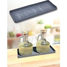 Naque Ucr Home Silikon Yağdanlık Yağlık Standı Altlık Çok Amaçlı Organizer 26X10 cm