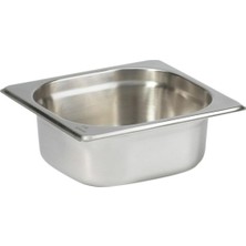 Naque Paslanmaz Çelik Gastronom/gastronorm Küvet Gn 1/6-65 (17,6 x 16,2 x 6,5 Cm)