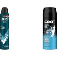Naque Rexona Men Erkek Sprey Deodorant Xtra 72 Saat Kesintisiz Üstün Koruma 200 Ml(1) Axe Erkek Deodorant & Bodyspray Ice Chill 48 Saat Etkileyici Koku (150 Ml)(2)