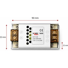 Class A Kalite 12V 5A Ultra Slim Kasa Trafo, 12V 5A Ince Kasa Metal LED Adaptörü