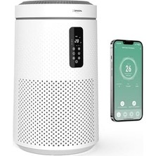 Naque Xenon Smart Akıllı Hava Temizleyici Wi-Fi Mobil Uygulama Ambiyans Aydınlatma Aromaterapi Özellikli Cadr 360M³/S 3 Katmanlı Antialerjik HEPA13 Filtreli Sessiz Çalışan Hava Temizleme Cihazı X7421