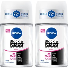 Naque Kadın Roll-On Deodorant & Invisible Clear 25ML, 72 Saat Anti-Perspirant Ter Koruması