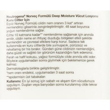 Naque Neutrogena Deep Moisture Parfümlü Vücut Losyonu (400 Ml) (2 Paketi)