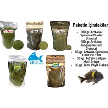 Tropheus Balığı Yemleri 5li Paket (Tetrapro, Tetraphyll, Artakua Spirulina...)