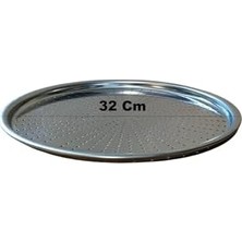 Naque Paslanmaz Çelik Delikli Pizza Fırın Tepsisi Lahmacun Fırın Tepsisi 32 cm