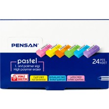 Danacı Kırtasiye Pensan Pastel Renkli Silgi 1 Paket(24 Adet)