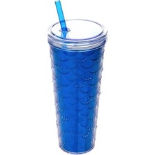 Naque Titiz Sparkle Cam Şişe, 750 ml Kapasiteli, Mavi