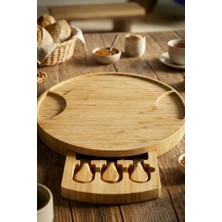 Naque Bambum Oasis - 4 Parça Ayaklı Peynir Sunum Tabağı