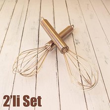 Naque Deconox 2'li Paslanmaz Çelik Yumurta Çırpıcısı, Çelik Kek Çırpıcısı