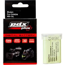Pdx Plus,canon ile Uyumlu NB-12L Powershot Fotoğraf Makinesi Bataryası.