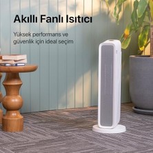 Naque Xenon Smart Akıllı Turbo Fanlı Isıtıcı Iç Mekan Wi-Fi Isıtma Cihazı Çocuk Kilidi ve Devrilme Korumalı Mobil Uygulama Denetimli Ultra Sessiz Ptc Seramik Space Heater (2000W) X7440