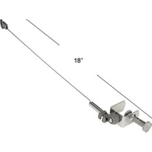 Naque Household Essentials 175 Esnek Demir Kordon Minder | Gümüş Toz Boya | 18-Inç Yükseklik