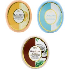 Naque 3’lü Hediye Sabun Seti – Okyanus, Hindistan Cevizi ve Kolejenli Süngerli Sabun - Duş Sabunu