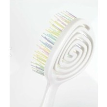 Naque Professional Üç Boyutlu Oval Saç Fırçası Beyaz ve Pembe