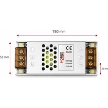 Class A Kalite 12V 10A Ultra Slim Kasa Trafo, 12V 10A Ince Kasa Metal LED Adaptörü