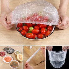 General 100 Adet Lastikli Tazeliği Koruyan Tencere ve Tabak Bonesi  Esnek Strech Kapak