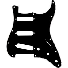 Fender 0991359000 Stratocaster Sss 11-Hole Pickguard | Siyah/beyaz/siyah (Bwb) 3 Katmanlı Yapı, Standart Strat Modelleri Için