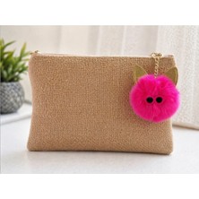 Nurgita Home Premium Kadın Hasır Jüt Astarlı Clutch Çanta & Jüt Makyaj Çantası & Günlük Çanta & Pörtföy Çanta