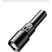 Geseus Projektör Fener Polis Feneri Powerbank 2000 Mah Batarya 30 Wat 2000 Lümen Zomlu LCD Ekranlı Yüksek Işık GÜCÜ-PR049