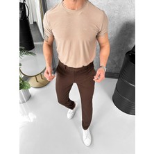 Modefendicom Yüksek Kalite Slimfit Merserize Kumaş Bisiklet Yaka Tshirt