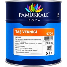 Pamukkale Doğal Taş Verniği Solvent Bazlı Şeffaf 5 Lt