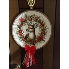 Özgürce Renkli Baskılı Kapı Süsü, Dekoratif Bohem Duvar Tabağı, Yılbaşı Süsleri