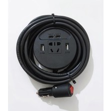 Geseus Araç Inverter 150W,2 Usb,2 Type-C Çıkışlı 12V/16 A /120W 2 X1,5mm Ttr Bakır 5MT-GG22