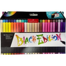 Faber-Castell Black Edition Keçeli Kalem Fırça Uç 50'li