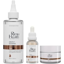 Rimu Health Products Leke Oluşumu Önleyici Arbutin Serum Tonik Krem Set 3'lü Paket
