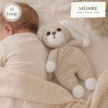 Mühre Ilk Arkadaşım Unisex Çocuk Amigurumi Organik Tavşan Uyku Arkadaşı Bej Kahverengi