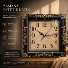 Atak Hediyelik Kare Sessiz Akar Duvar Saati