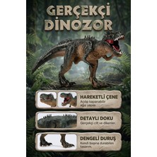 Craftivio Gerçekçi Dinozor Figürü - Hareketli Çeneli, Detaylı Dokulu Büyük Boy Oyuncak (27 Cm)