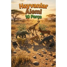 Craftivio Vardem 10 Parça Vahşi Hayvanlar Seti - Eğitici Gerçekçi Safari Figür Oyuncak