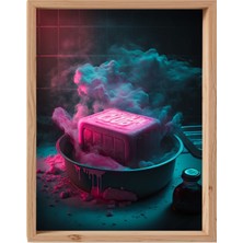 Özgürce Şık Ahşap Çerçeveli Dövüş Kulübü Duvar Posteri, Ev Dekorasyonu Için Ideal