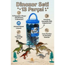 Craftivio Animal Planet 13 Parça Kovalı Dinozor Figürleri ve Aksesuarlı Oyun Seti
