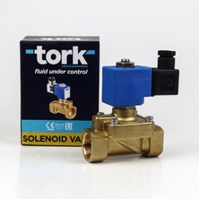 Tork 3/4" Selenoid Vana - Normalde Kapalı (N.k.) Su, Hava ve Gaz Kontrol Valfi (17 mm Geçiş)