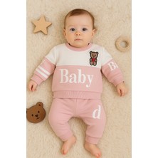 Bemy Store Baby Desenli 2'li % 100 Pamuk Kız Bebek Takımı