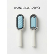 Demirhan Hazneli Kedi Köpek Yıkama Tarağı Fırçası - Masaj Etkili Evcil Hayvan Banyo Aparatı