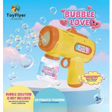 Bigstoy Otomatik Baloncuk Makinesi Pilli Köpük Tabancası - 2026 Model Sızdırmaz Tasarım Bubble Gun - Çocuk Doğum Günü Hediyesi Sarı