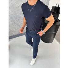 Modefendicom Yüksek Kalite Slimfit Merserize Kumaş Bisiklet Yaka Tshirt