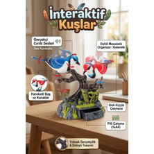 Craftivio Sesli ve Hareketli Interaktif Kuşlar Oyuncak - Kalemlikli Masaüstü Organizer ve Gizli Çekmeceli