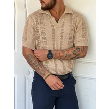 Modefendicom Tam Oversize Desenli Örgü Model Triko Tshırt