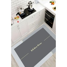 Özgürce Dijital Baskılı Yıkanabilir Kaymaz Taban Mutfak Halısı