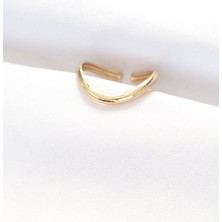 Sinerji Shop Yassı Gold Renk Ayarlanabilir Yüzük - TJ-BYK3101