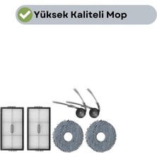 robotyedek Roborock Qrevo Edge 2 Pro Uyumlu Hepa Filtre Yan Fırça Mop-6 Parça