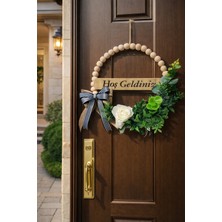 Özgürce El Işçiliği Ahşap Boncuklu Özel Tasarım Kapı Süsü ve Duvar Dekoru