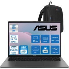 Asus Vivobook S3607VA Intel® Core™ 7 240H 24GB Ddr5 256GB SSD Intel® Graphics 16.0 Inç, Wuxga (1920 x 1200) 144Hz 300 Nit Freedos Taşınabilir Bilgisayar RP176WF06+ZETTAÇANTA