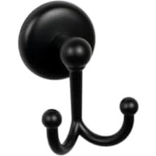 Özgürce Modern Siyah Banyo Aksesuar Seti, 3'lü Yuvarlak Tasarım